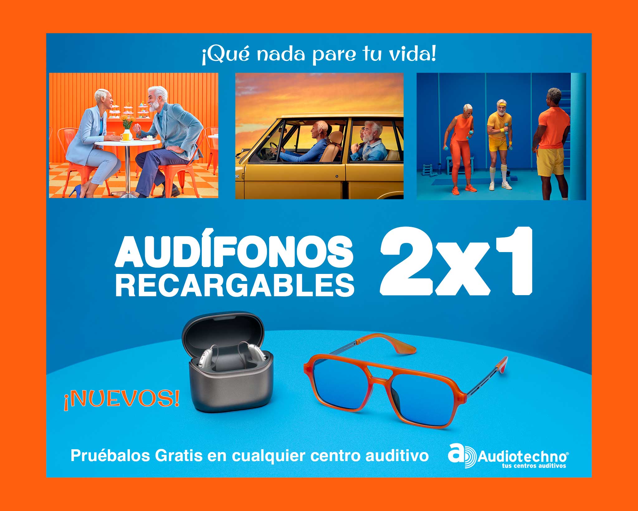 audifonos recargables 2x1